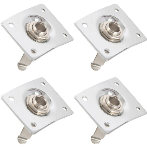 4X Chrome Plate Space E-Output Socket for Electric Guitar