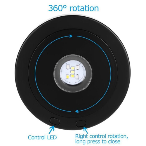 2X Round Stand Led Rotating Display Stand Base for Crystals Lighted Base 8 Light Modes Display Pedestals(Black)
