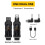 2X UHF XLR Adapter System Wireless Microphone Transmitter Receiver System for Dynamic Microphone Guitar Audio Mixer 6