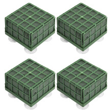 4Pcs Floral Foam Cage Flower Holder with Floral Foam and Suction Cup for Wedding Table Centerpiece Floral Arrangement