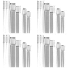 120Pcs Large-Eye Stitching Thick Needles, 5 Sizes Stainless Steel Sewing Needles Kit