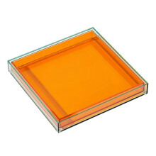DecoracióN NóRdica Moderna para el Hogar Bandeja de Servicio de AcríLico Transparente Bandeja de JarróN Cuadrada Joya Taza de Agua DecoracióN de