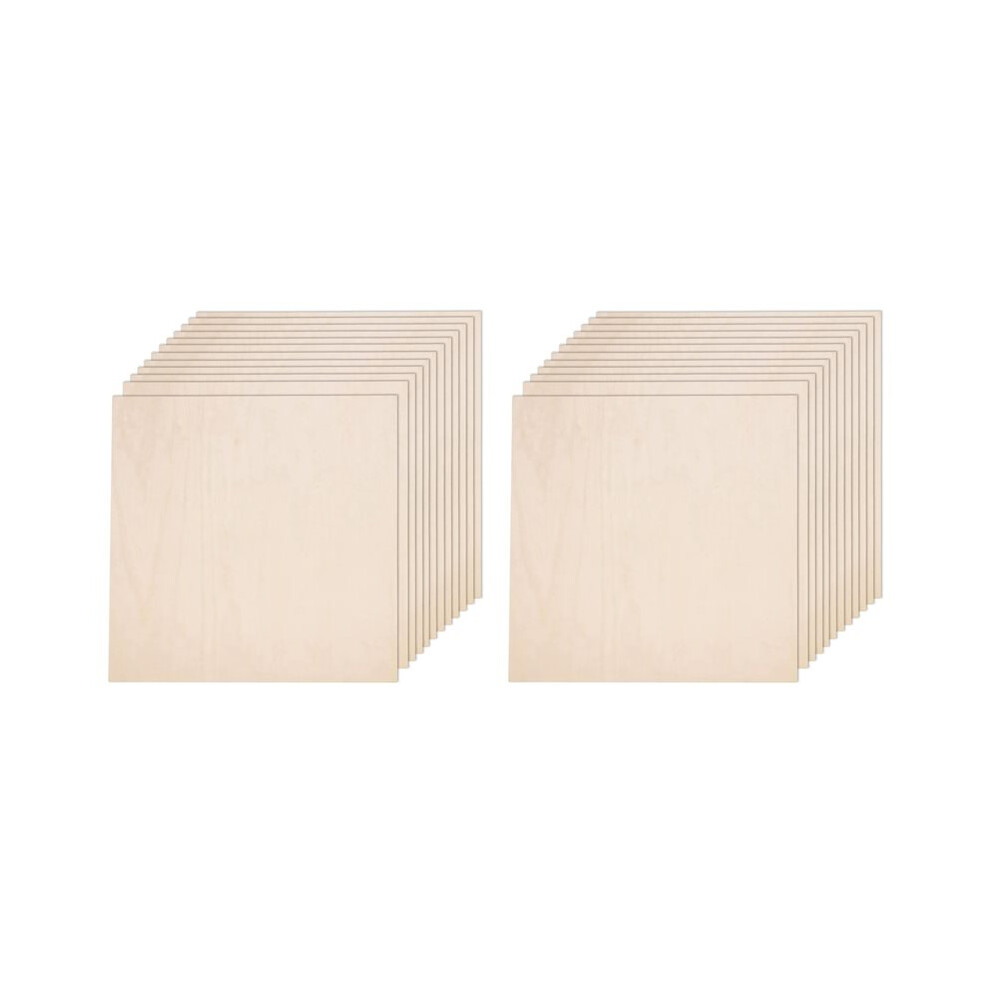 24X Basswood Board,Basswood Sheet Plywood Smooth Wood Board For Laser Cutting,Diy Building Model 30X30x0.3cm Brecantia