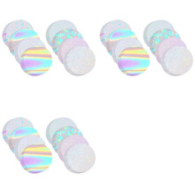 600Pcs Badge Film 70mm (2.76 in), 8 Styles of Holographic Glitter, Badge Protective Film for 2.25 Inch 58mm Button Maker