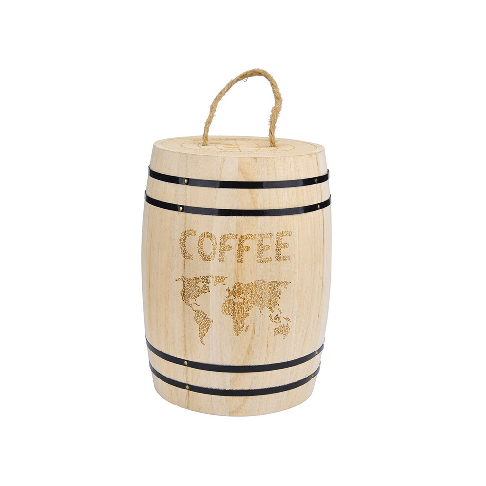 Tauoh Wooden Coffee Bean Container Food Storage Bottles Coffee Beans Storage Airtight Wooden Container Kitchen Box
