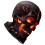 2X Skull Flame Table Lamp,Halloween Decorative Skull Lamp,Decorative LED Night Light, USB Rechargeable 4