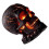 2X Skull Flame Table Lamp,Halloween Decorative Skull Lamp,Decorative LED Night Light, USB Rechargeable 5