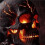 2X Skull Flame Table Lamp,Halloween Decorative Skull Lamp,Decorative LED Night Light, USB Rechargeable 6