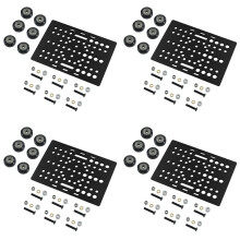 4X V-Slot Gantry Plate Set 20-80Mm con V-Slot Solid V Wheel POM Kit per Profili CNC Machine Part 3D Printer Parts
