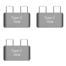 3X Dual Type-C Extender Adapter USB-C 3 Female to Male Expansion Adapter 40Gbps PD 5K Video