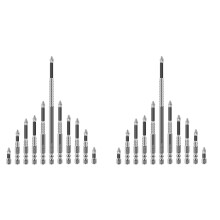 22-Teiliger Schraubendreher-Bit K5, Schlagschrauber-Bits, Rutschfeste Magnetische Bohrer-Bits, Zähne, Kreuzschlitz, Elektrische Bohrmaschine