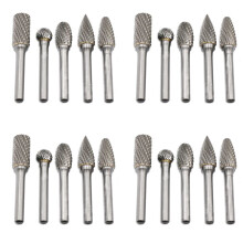 Carbide Rotary Burr Set 12MM with Shank Double Cut File for Drill Bits, Polishing,Engraving,Drilling,20 Pack