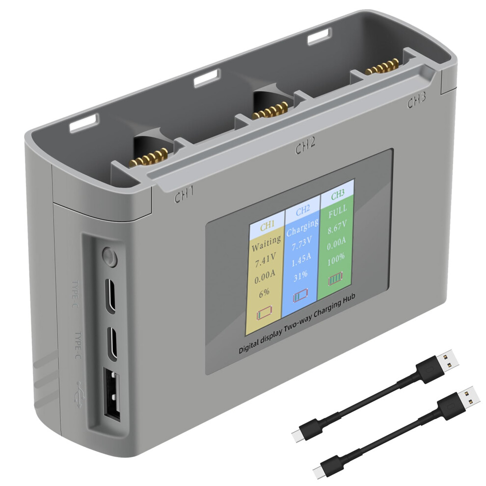 Battery Charger Hub For Dji Mini 2 Se/2/Se/4K, Twoway Charging Station With Color Display 9455672278324