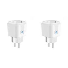 2X Matter WiFi Socket 16A con APP di Monitoraggio 'Alimentazione e Telecomando, Compatibile con Alexa e Spina UE