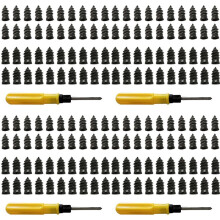 160PCS Tire Repair Rubber Nail, Tire Repair Rubber Screws Black, Fast Tool Self-Service Tire Repair Nail (80S+80L)