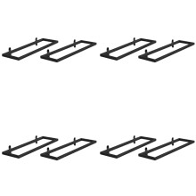 8X Wine Holder Wall Mounted Metal Hanging Wine Display Holder Wine Glass Shelf