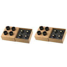Speaker Spike Stand Foot Pads 8Pcs Set Aluminum Alloy & Copper Adjustable Shock-Absorbing Feet Pegs Black