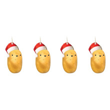 Kerst Aardappel Ornament, Kerstboom Ornament Decor, Aardappel Hangende Ornament Kerstboomversieringen (4 Stuks)