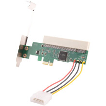 2X Adaptateur PCIE Vers PCI PCI Express X1 Vers Carte D'Extension PCI Riser Board ASM1083 Chipset avec Connecteur D'Alimentation 4 Broches