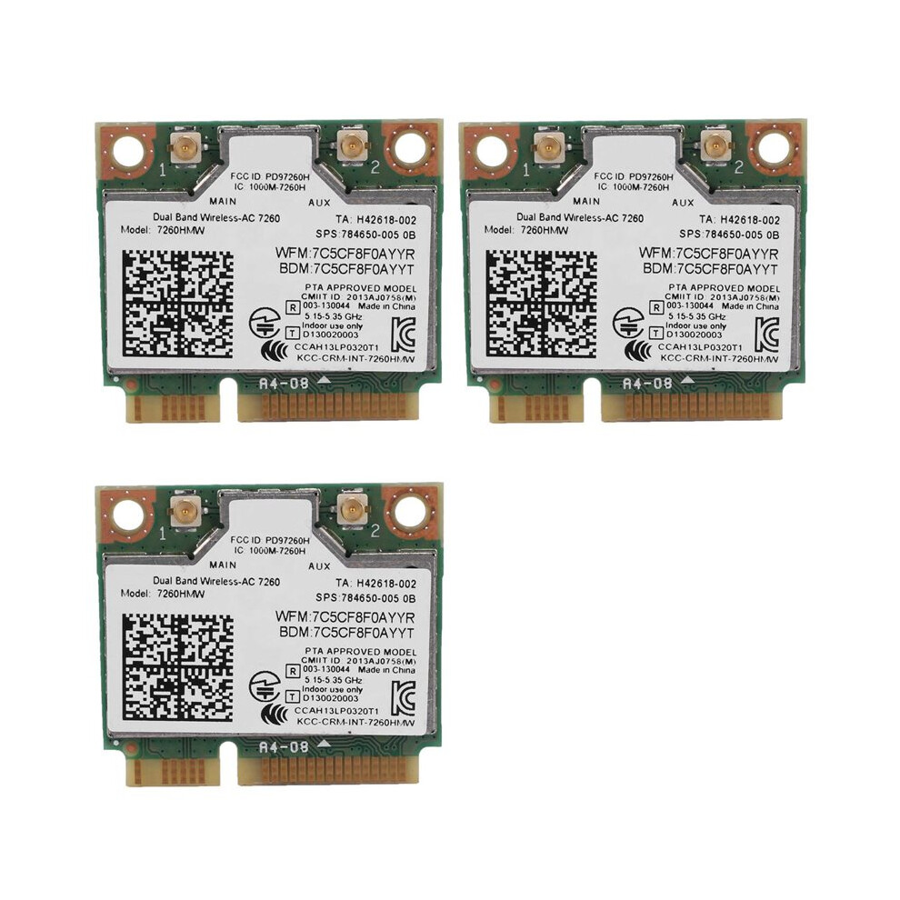 3X Dual Band Ac1200 Wireless Adapter For 7260 7260Hmw Ac Pci-E Card 2.4G/5G Wifi + 4.0 For / 6033595005932