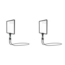 2pcs 5X Hands Free Magnifying Glass with 50 LED Light,Gooseneck Page Magnifier for Senior Low Vision Reading