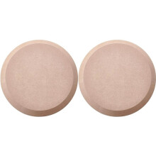 2X Round Pottery Tools Ceramic Plate Forming Mold Wooden Density Plate Printing Blank Stripping Mud Plate Forming Tool