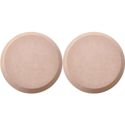 2X Round Pottery Tools Ceramic Plate Forming Mold Wooden Density Plate Printing Blank Stripping Mud Plate Forming Tool