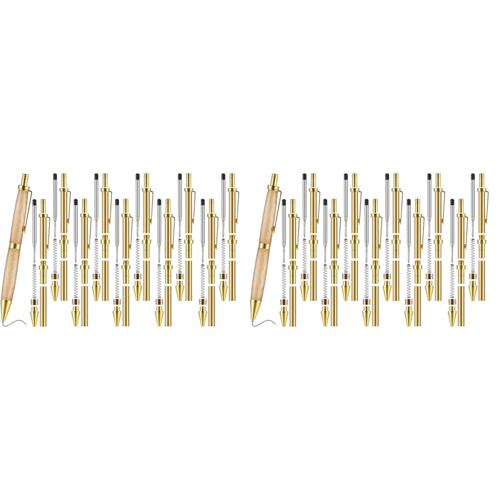 20 Pieces Retractable Pen Kit For Wood Turning 7Mm Click Pen Kit With Refills Lathe Turning Supplies For Diy Friends 6032651095993