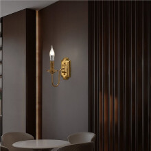 3X Applique Murale Vintage en Forme de Chandelier 3 W avec Base E14 en Métal pour Luminaire de Chambre à Coucher, Salon, Couloir, Bronze
