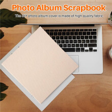 Photo Album Scrapbook Linen DIY Memory Book Thick Pages with Protective Film Save Images Permanently,Best Gift Choice