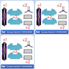 21 Pcs for Powerbot-E VR05R5050WK Self Emptying Robot Vacuum Roller Side Brush HEPA Filter Mop Pad