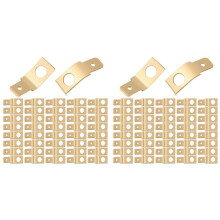 200Pcs Quick Disconnect Connectors Non Insulated Solderless Disconnect Adapters,1/4Inch Male Tab,Male Spade Connector