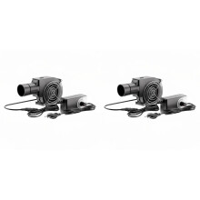 2pcs 97MM Turbo Blower Fan 12V Female Connector Centrifugal Cooling Fan AC220V Power Adapter Adjustable Speed EU Plug