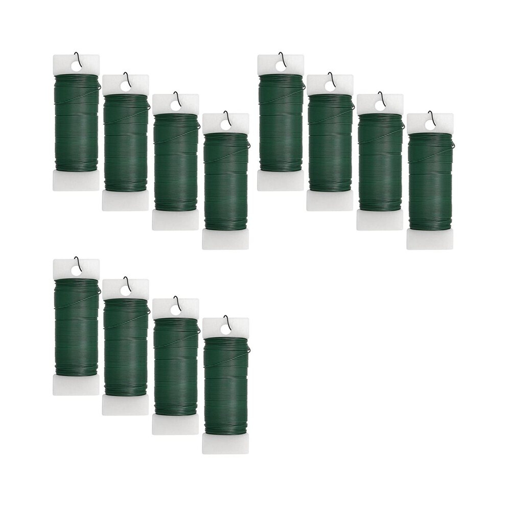 12Pack Floral Wire Flexible Paddle Wire Florist Green Wire For Crafts,Garland And Floral Flower Arrangement 6032536012886