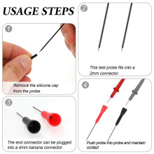 12Pcs Test Probes Copper Probes Test Probe Pins Test Leads Probe Multimeter Probes Needle 2mm 600V/10A Piercing Needle