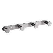 Towel Hook Stainless Steel, Robe Hook Wall Mount Drilled, Coat Hook Wall Hook Drilling,Door Hook Silver 4 Hook