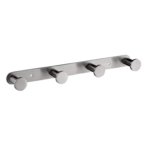 Towel Hook Stainless Steel, Robe Hook Wall Mount Drilled, Coat Hook Wall Hook Drilling,Door Hook Silver 4 Hook