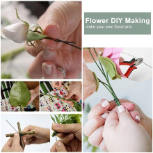 12Pack Floral Wire Flexible Paddle Wire Florist Green Wire for Crafts,Garland and Floral Flower Arrangement
