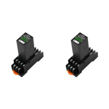 2X H3Y-4 AC220V Vloeibaar Kristal Tijdrelais Dubbele Tijd met Basis Klein Digitaal Display Cyclus Tijdregeling Vertrager