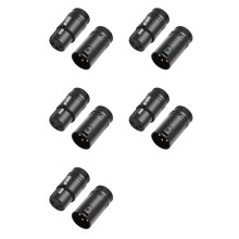 10X Adattatore per Microfono XLR Compatto Maschio e Femmina Regolabile A 90 Ad Angolo Retto, Connettore per Saldatura XLR A 3 Pin, Estremità XLR A 3