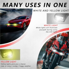 4pcs 1.5 Inch Front Grille LED Lights White/Amber Hi/Lo for Motorcycle Car Trucks UTV Driving Fog Light 30W 9-32V