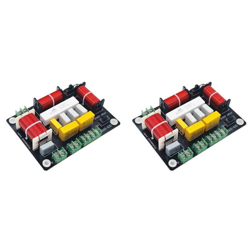 2X 300W 4 Way Crossover Audio Speaker Crossover Bass + Dual Midrange + Treble Frequency Divider