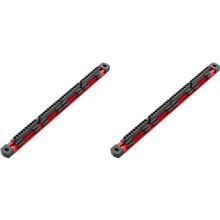 2pcs 1/4 Hex Bit Organizer,40 Holes Slidable Screwdriver Bit Rail Holder with Magnetic Base for Drill Bits Storage