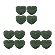 12 Blocchi di Gommapiuma Floreale un Forma di Cuore Fiore Verde Argilla Mattoni Floreali un Forma di Cuore Fango Floreale Artificiale con Ventosa