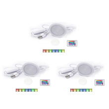 3X Modèle de Lampe LED à Monter Soi-Même, Éclairage Personnalisé à Lumière et Économe en Énergie, Pièces LED Multicolores.