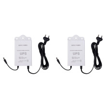 2X Alimentazione Elettrica Ininterrotta 12V-2A per WiFi, Modem, Router, UPS, Batteria di Backup per Telecamere di Sicurezza, Spina UE