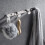 Towel Hook Stainless Steel, Robe Hook Wall Mount Drilled, Coat Hook Wall Hook Drilling,Door Hook Silver 4 Hook 2