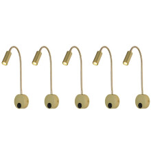 5X LED 3W Warm Wit 3000K Zwanenhals Wandlamp AC85-265V Bedradingstype Bedlamp met Draaibare Verstelbare Spot D
