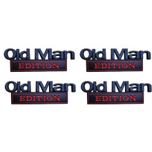 4PCSOld Edition Car Emblem 3D Metal Sticker Badges Old Addition Car Emblem Waterproof Rustproof Adhesive C