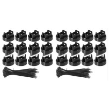 24PCS Magnetic Cable Tie Holders, Flexible Nylon Zip Ties, Button , for Home Office Workshop Garage Use
